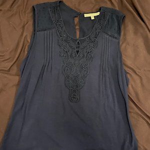 Daniel Rainn Women's Navy Sleeveless Top